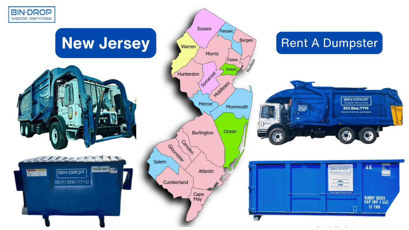 Bin-Drop Waste Services' Service Areas in New Jersey