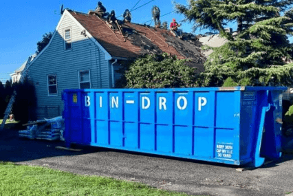 Bin-Drop residential dumpster rental service for home renovations, garage cleanouts, decluttering